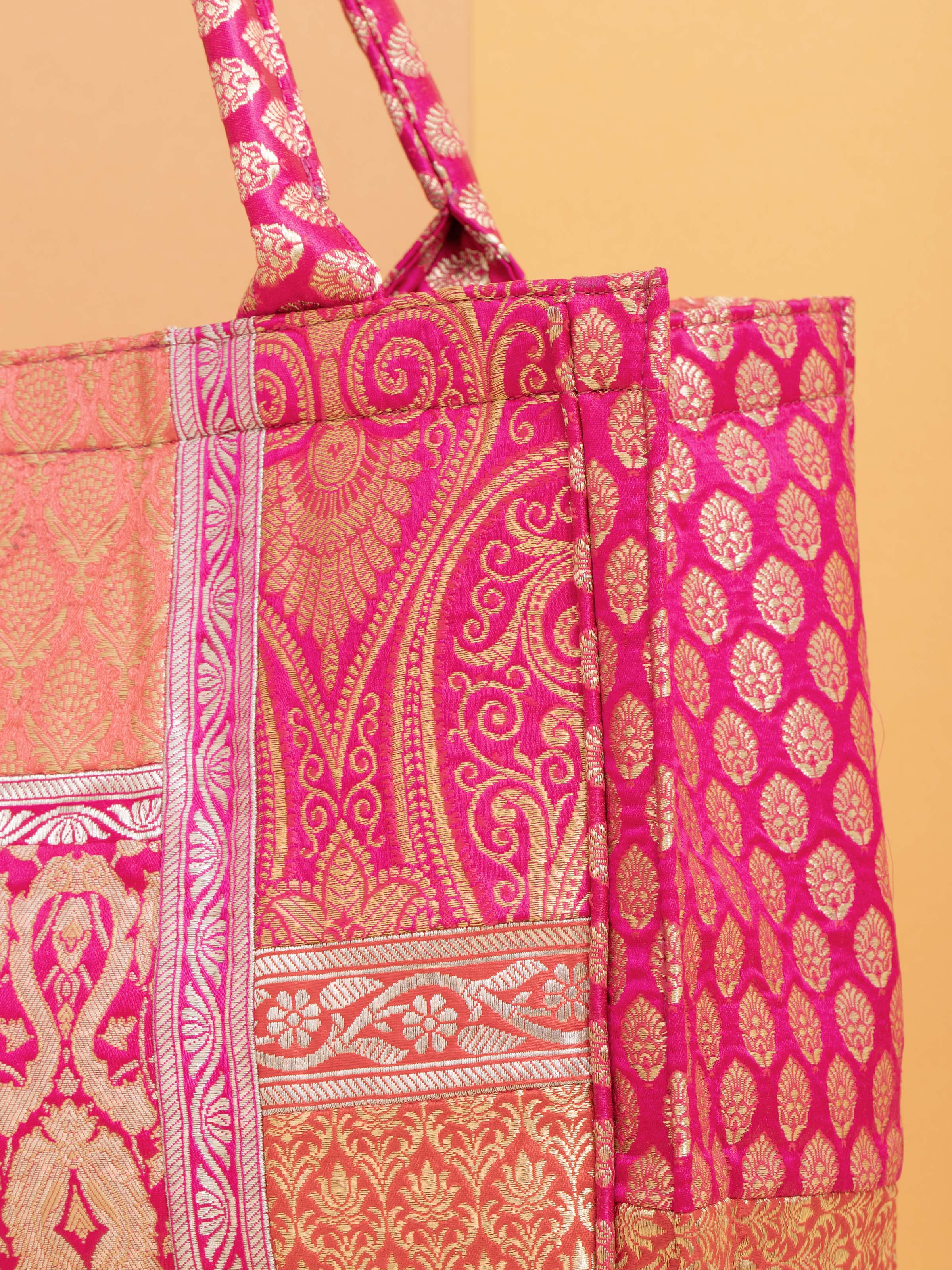 Brocade Patchwork Tote Bag