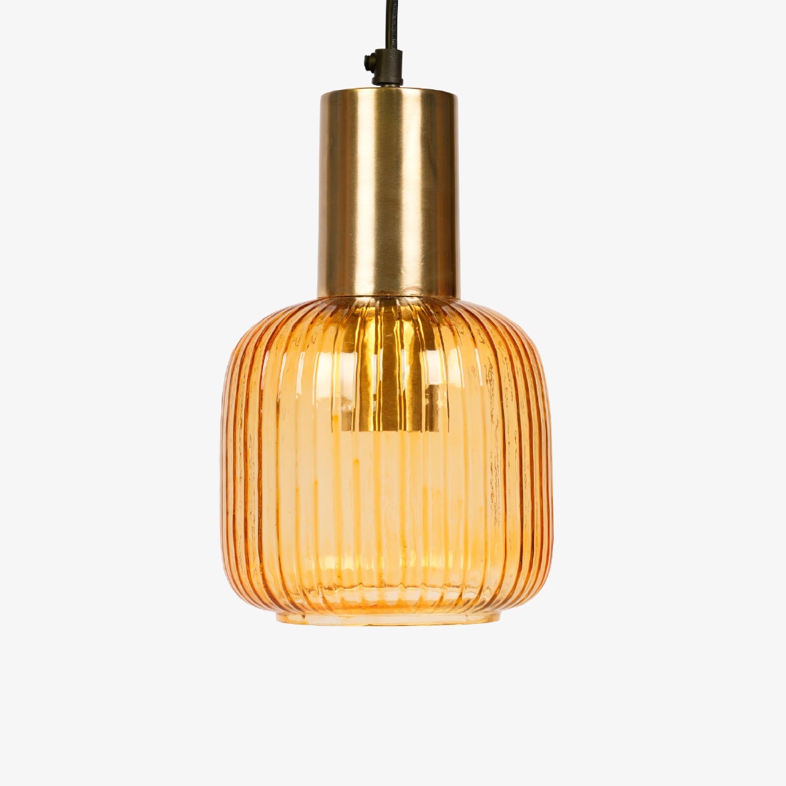 Chi Cluster Glass Hanging Lamp of 3 in Gold Finish
