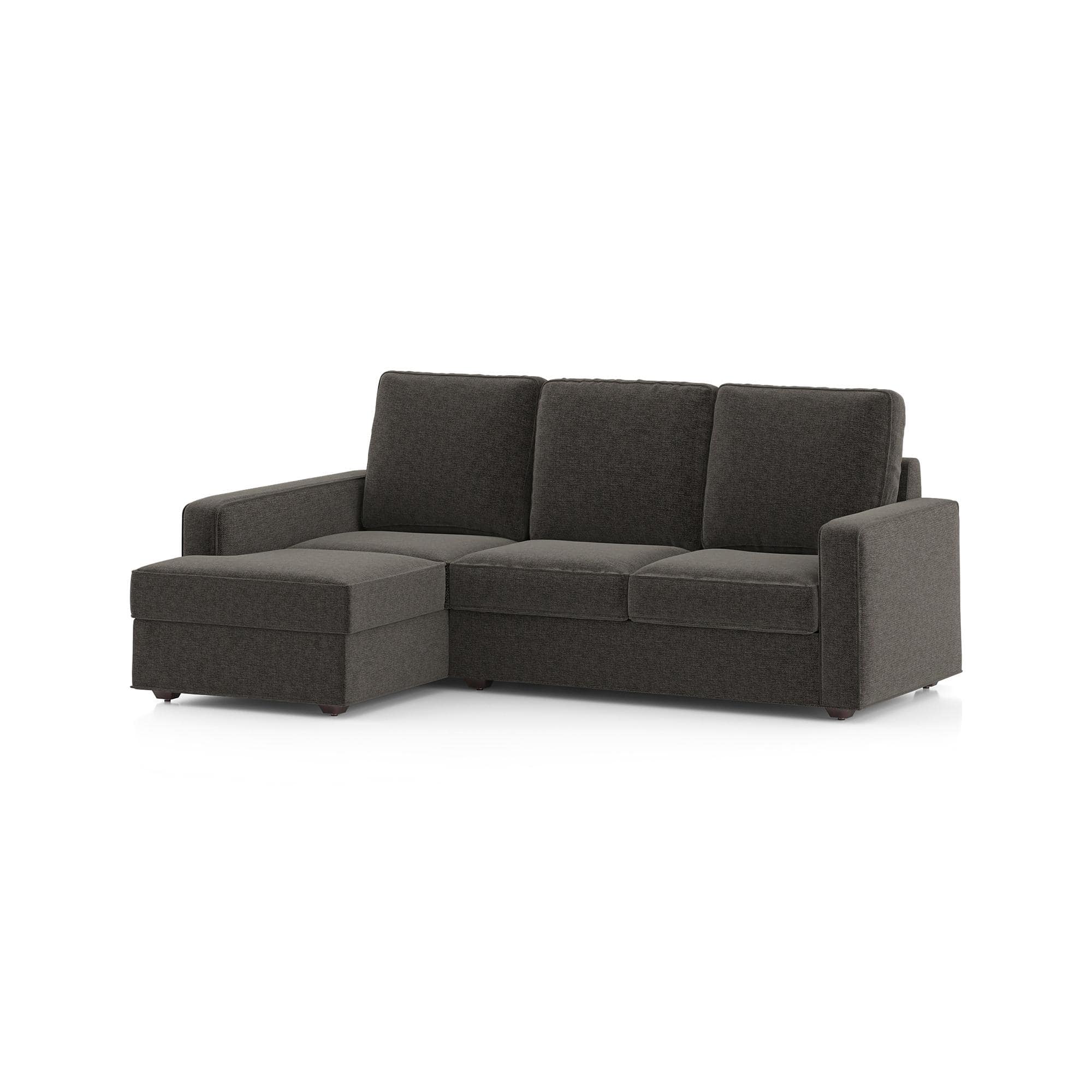 Apollo Compact Sofa (Colour : Smoke, Cushion : Hard, Back Type : High Back, Seating Capacity : Left Aligned 2 Seater + Left Aligned Chaise)