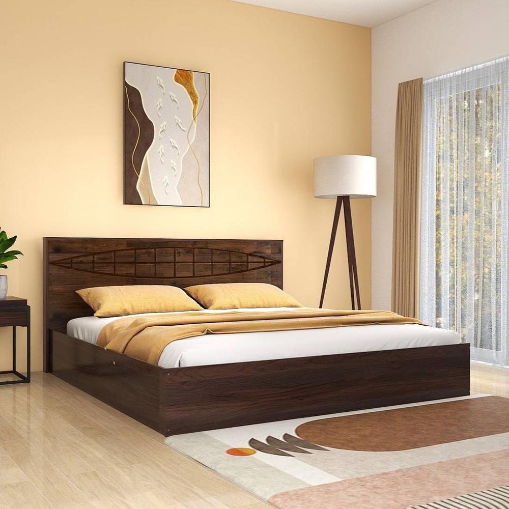 Muses Solidwood Headbord With Box Storage Queen Bed