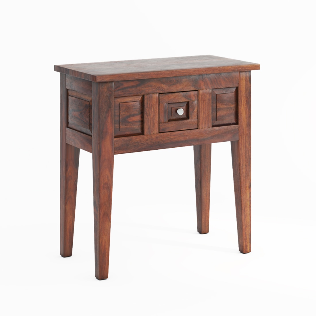 Mko Solid Wood Console Table in Walnut Finish