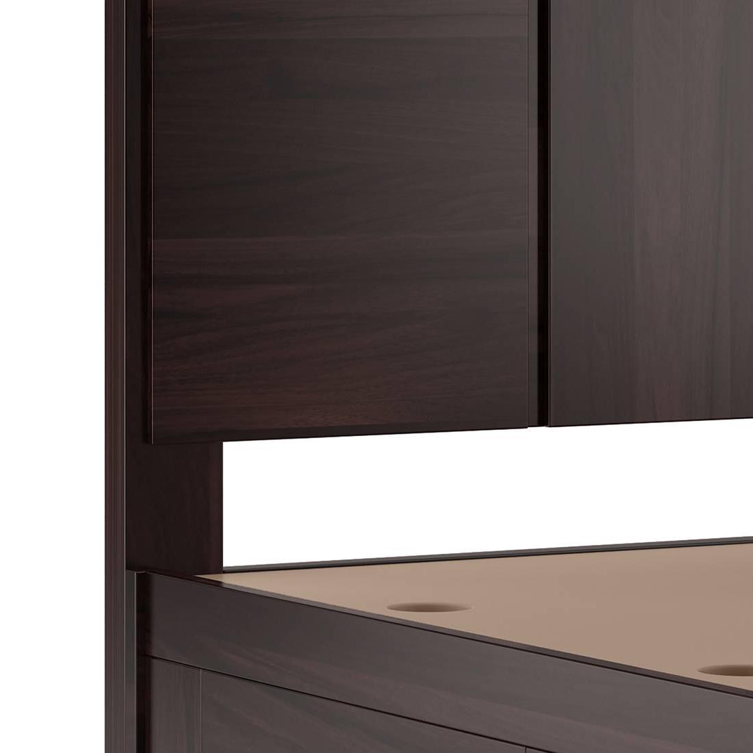 Astoria Solid Wood King Size Box Storage Bed In Mahogany Finish