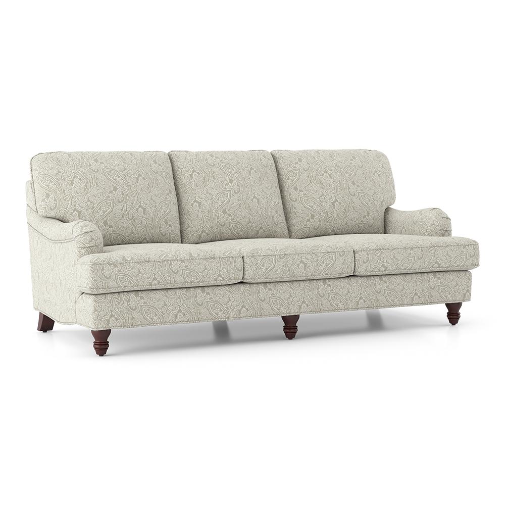 Ophelia 3 Seater Fabric Sofa (Monochrome Paisley)