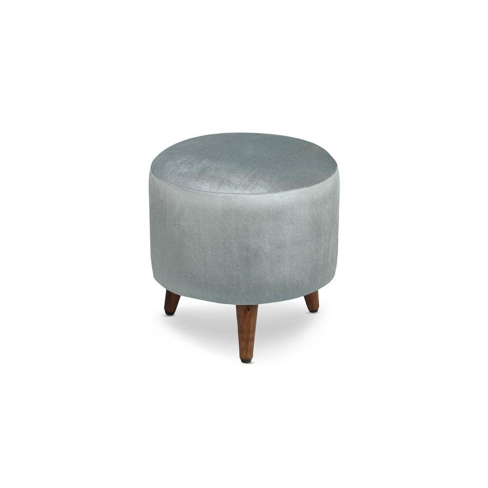Ethan Solid Wood  Ottomon in  Grey Colour