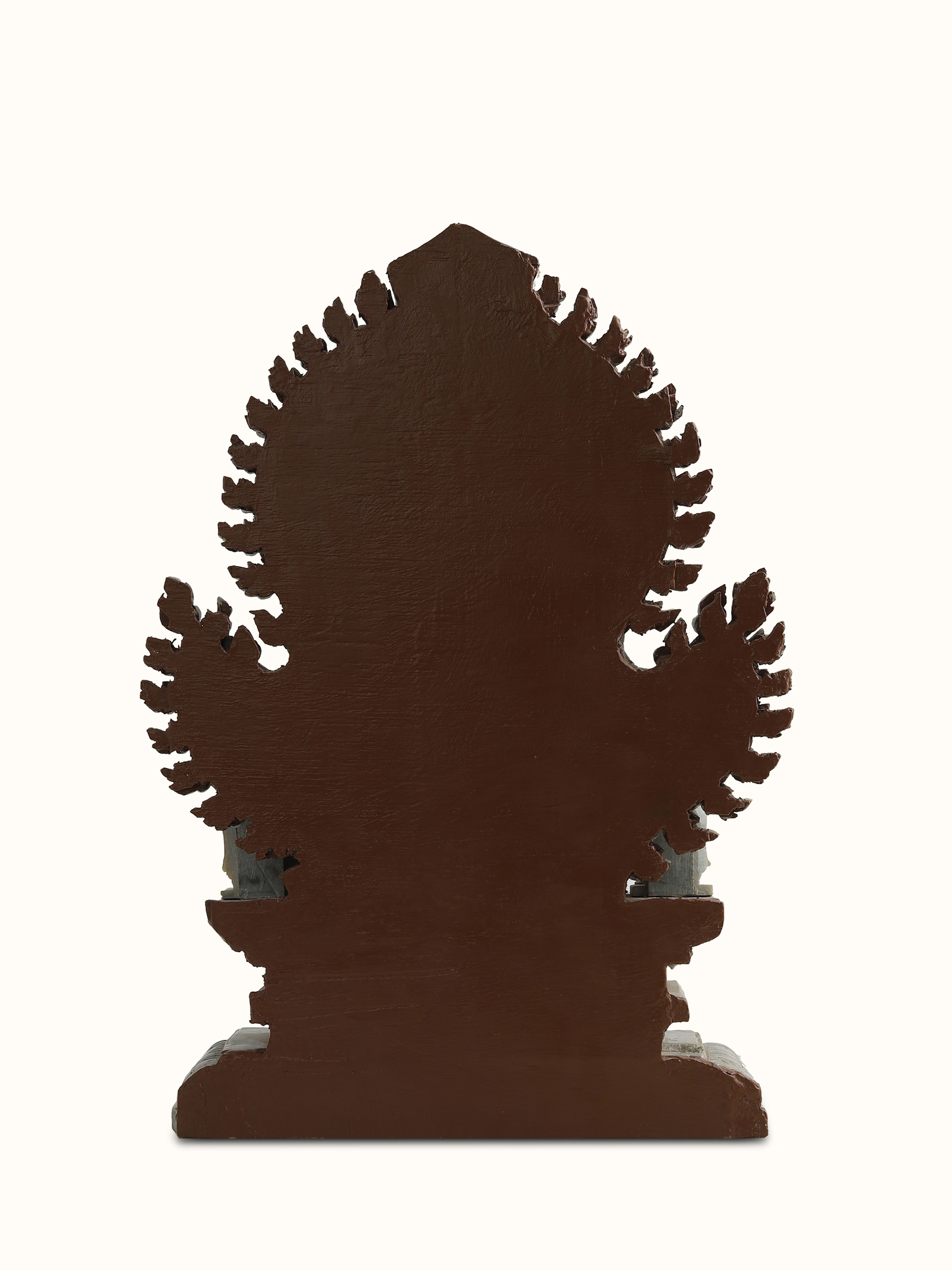 Back view of Shiva Parvati Idol, displaying the smooth stone finish and balance in sculptural design.