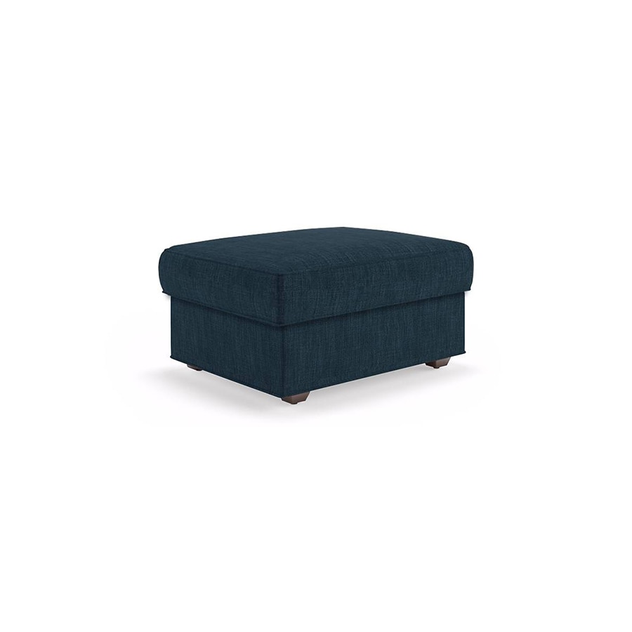 Apollo Compact Ottoman Fabric Sofa in Indigo Blue Colour - Urban Ladder