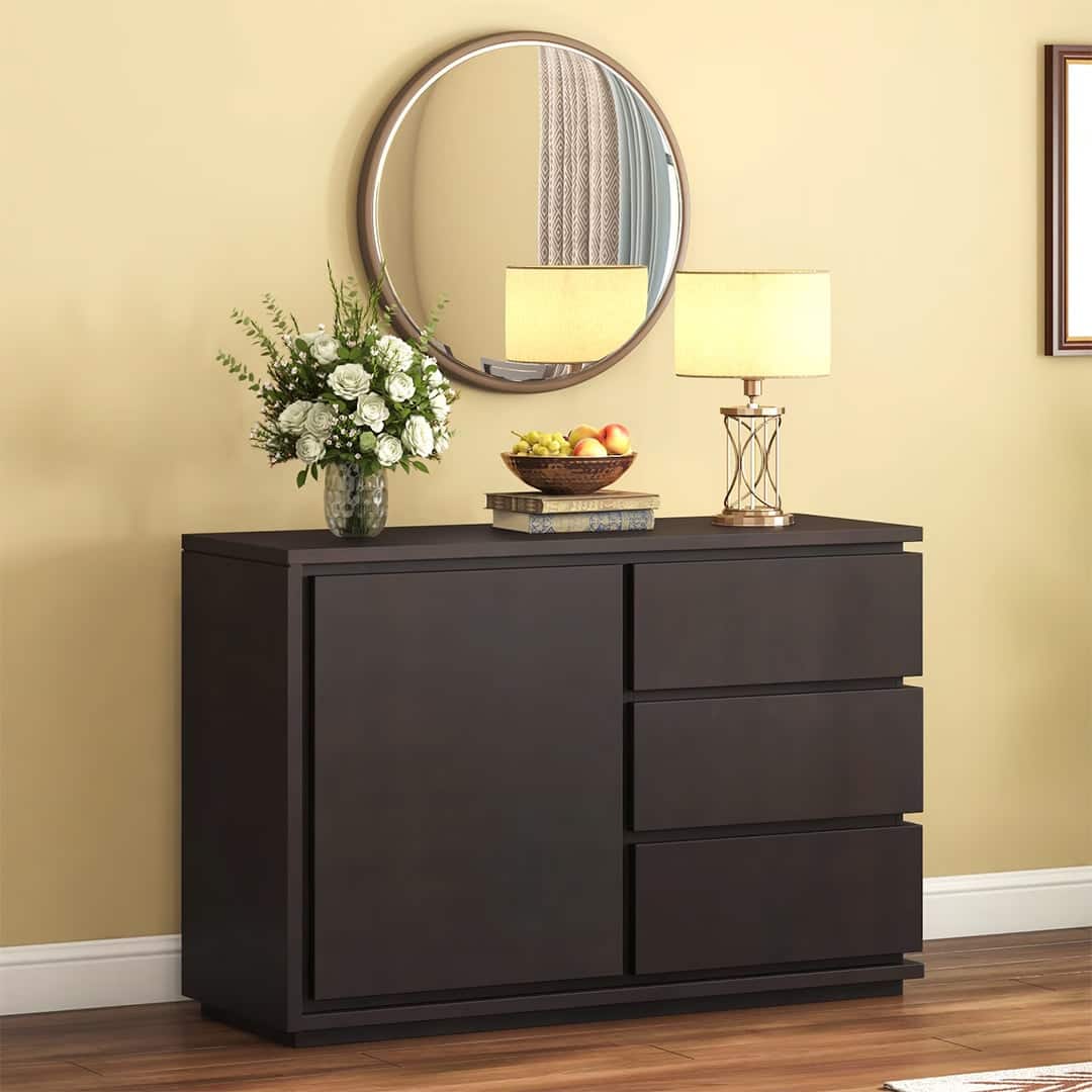 Vector Solid Wood Sideboard in American Walnut Finish