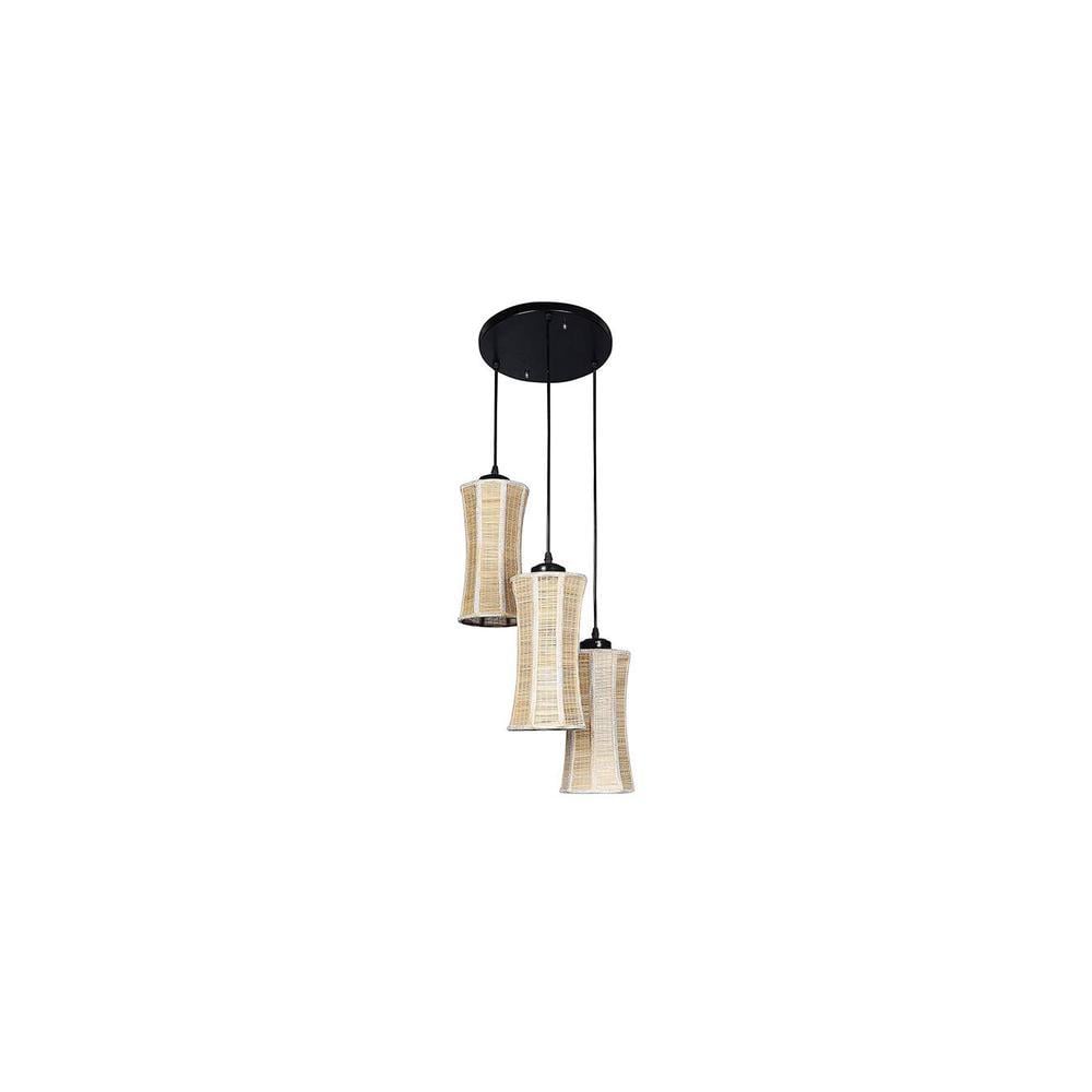Jase Beige Bamboo Cluster Hanging Light