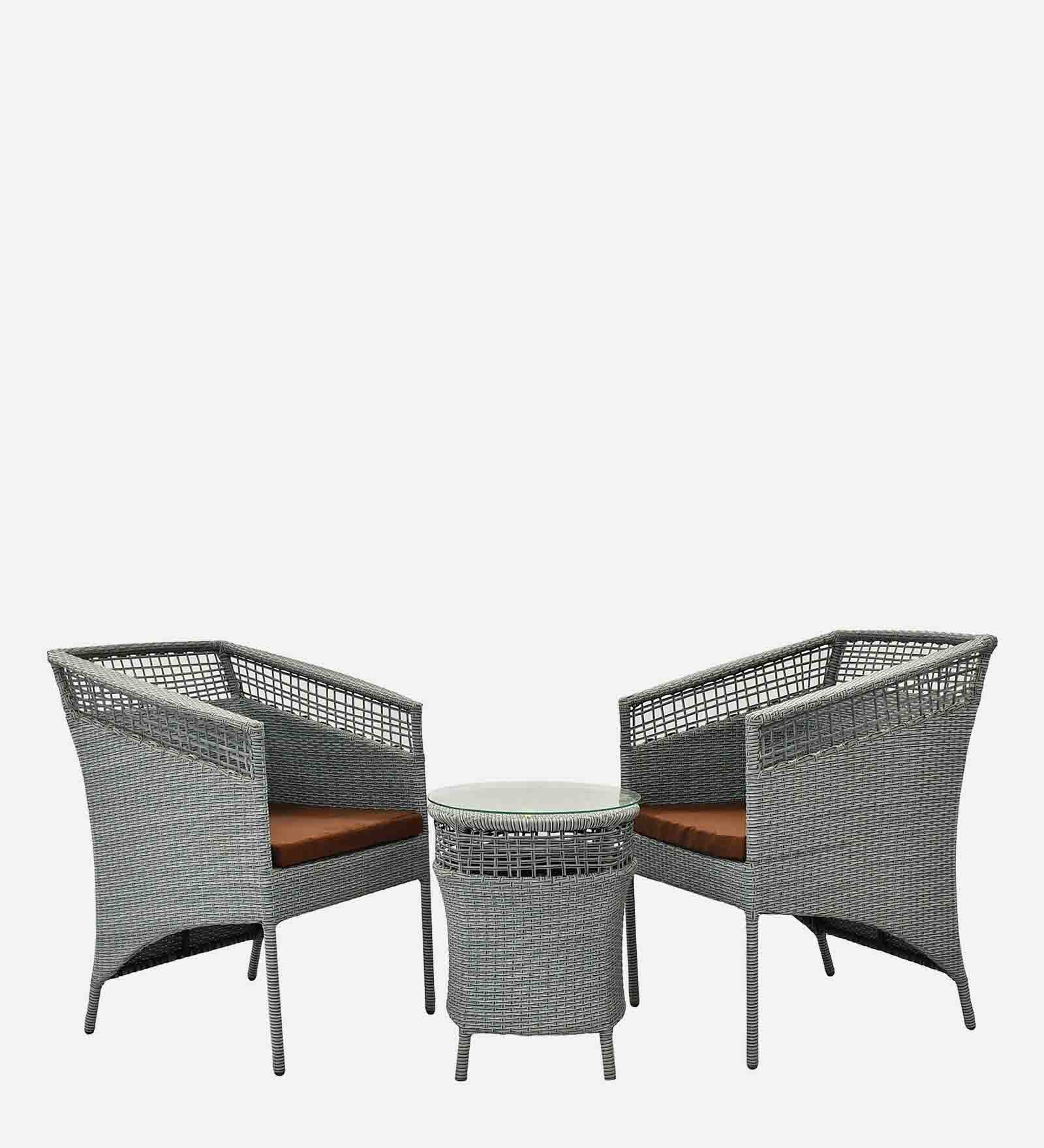 Perth Wicker Chair In Grey Dual Tone Finish