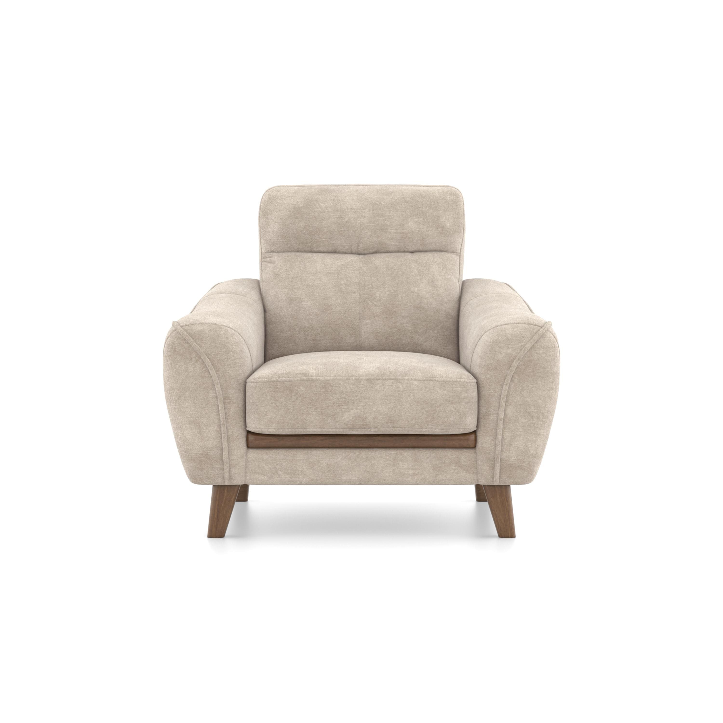 Ronan 1 Seater Fabric Sofa In Beige Colour