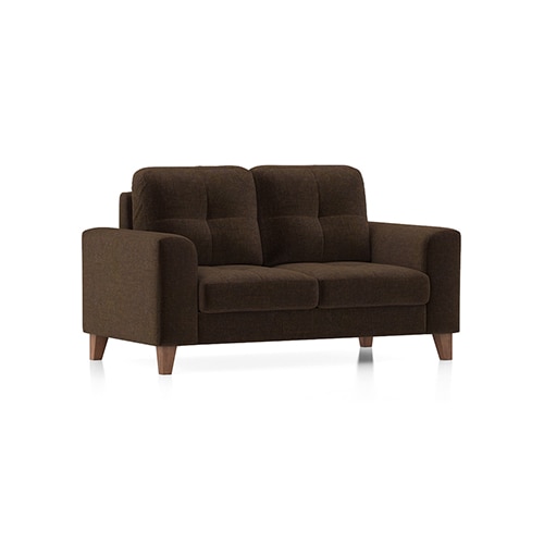Verona Premium 2 Seater Fabric Sofa in Dark Earth Colour - Urban Ladder