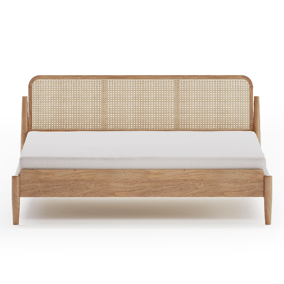 Meadow Non Storage Cane King Size Bed in Natural Finish