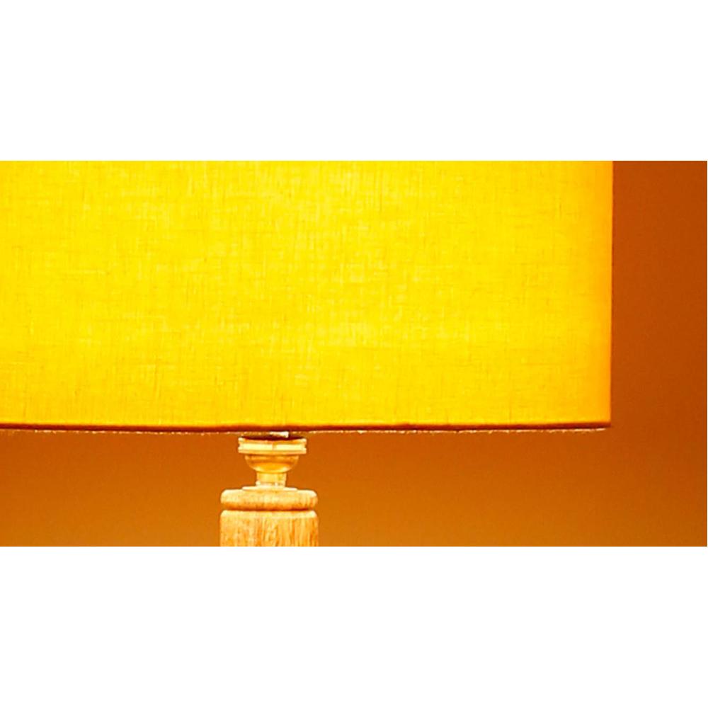 Hillary Yellow Cotton Shade Floor Lamp