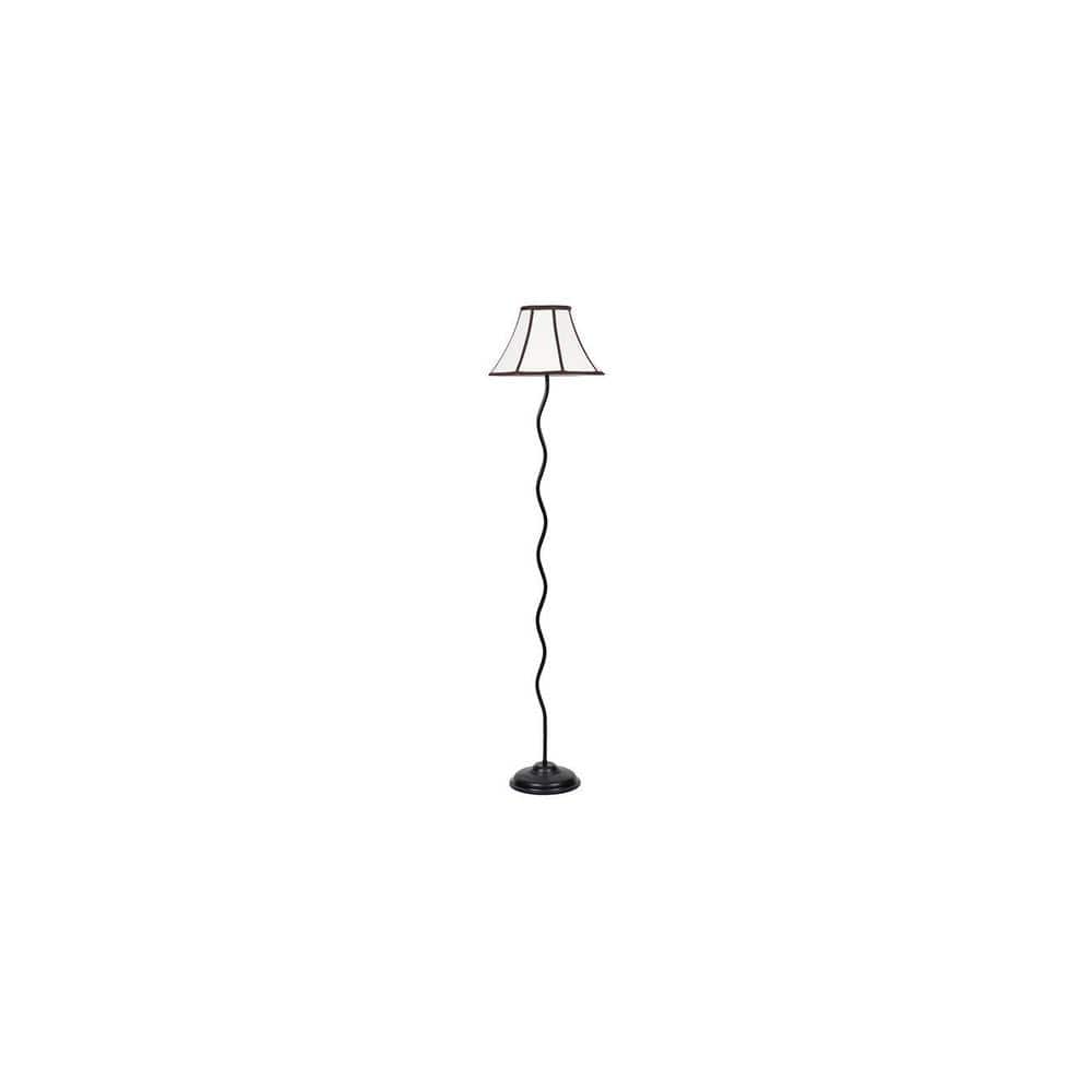Axl Black Cotton Shade Floor Lamp