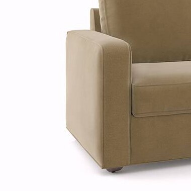 Apollo 3 Seater Fabric Sofa in Fawn Velvet Colour