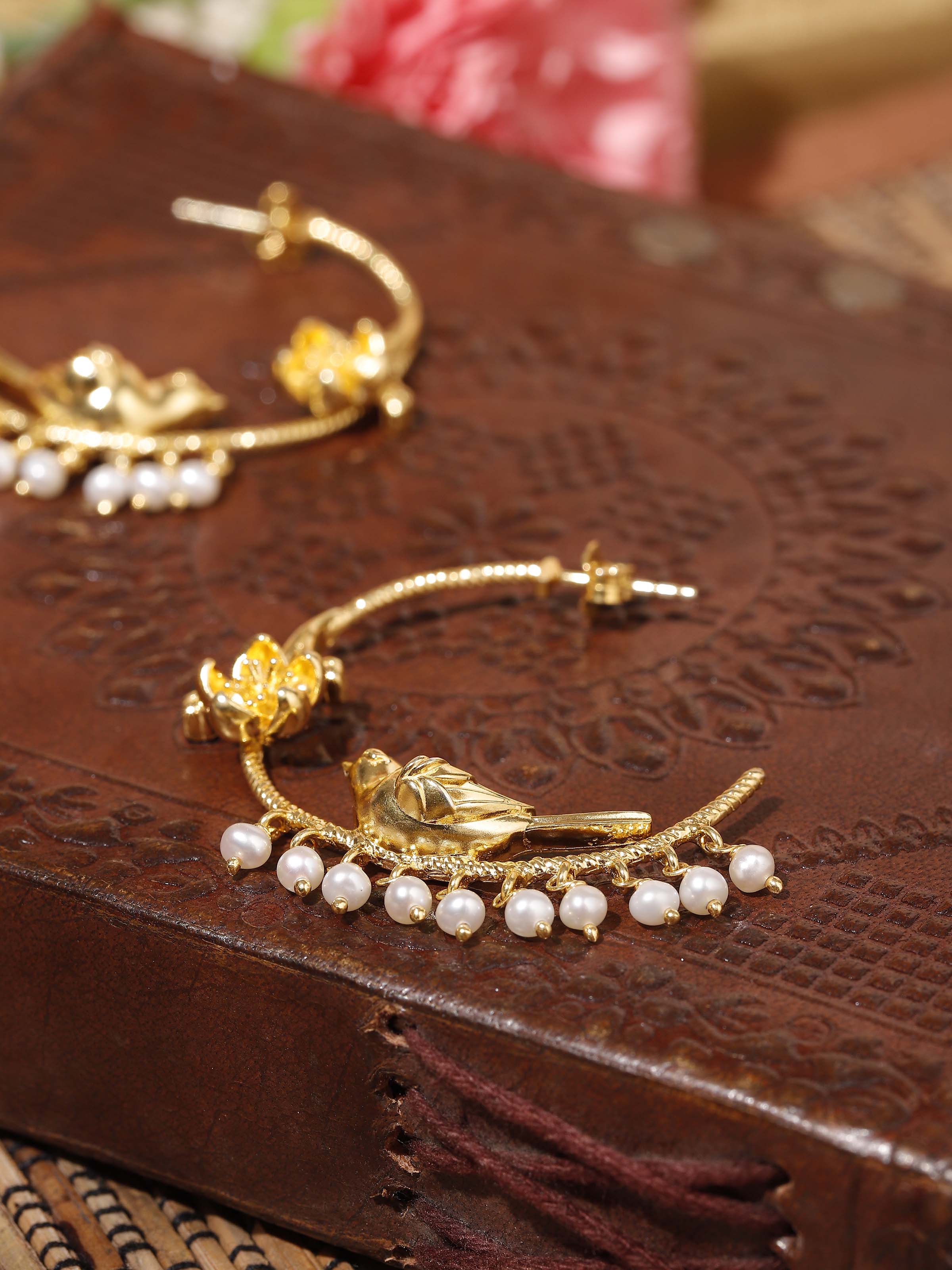 Lifestyle view of Silver Smithing Silver Hoop Earrings