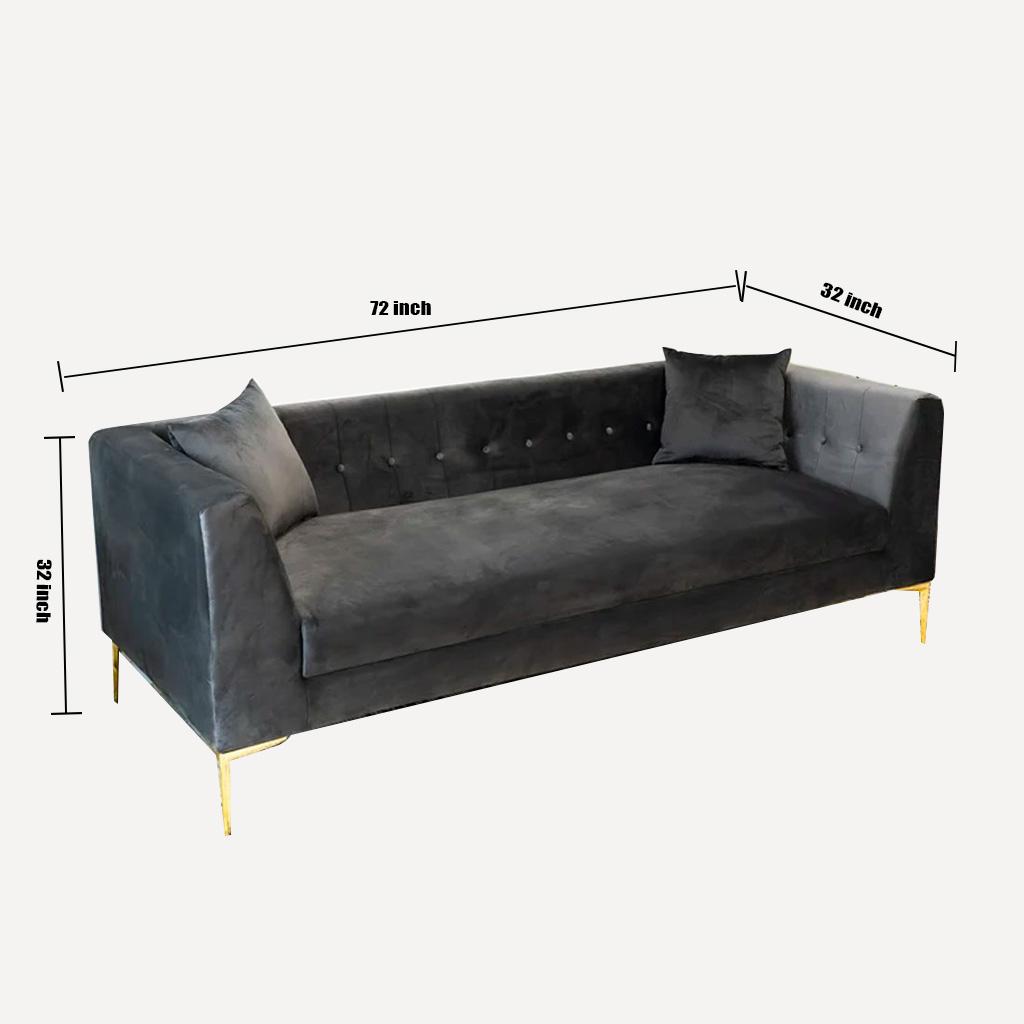 Alpha Fabric Sofa - Grey