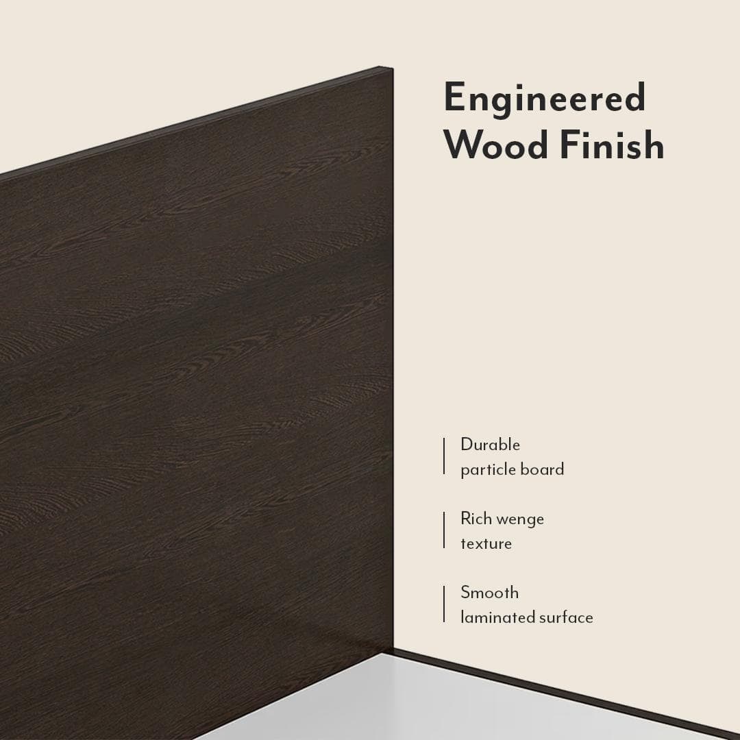 Wren Engineered Wood Single Size Box Storage Bed In Dark Wenge Finish