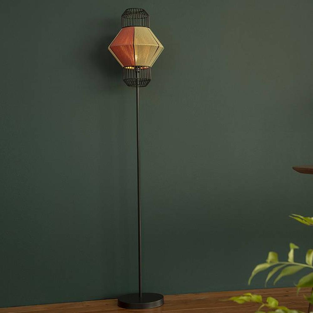 Prairie Multicolor Floor Lamp With Iron Base - Orange Tree