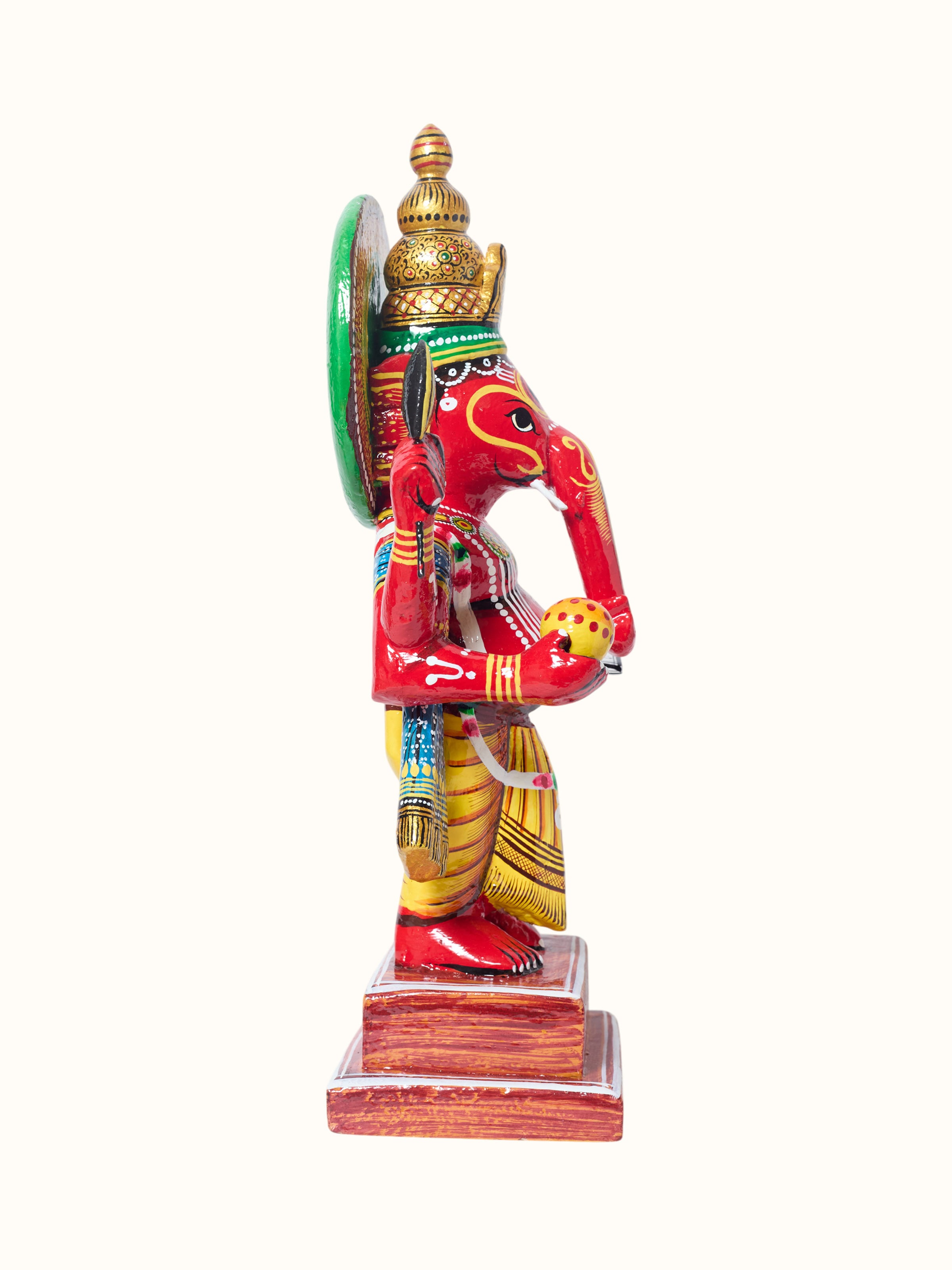 Wooden Standing Ganesha Idol