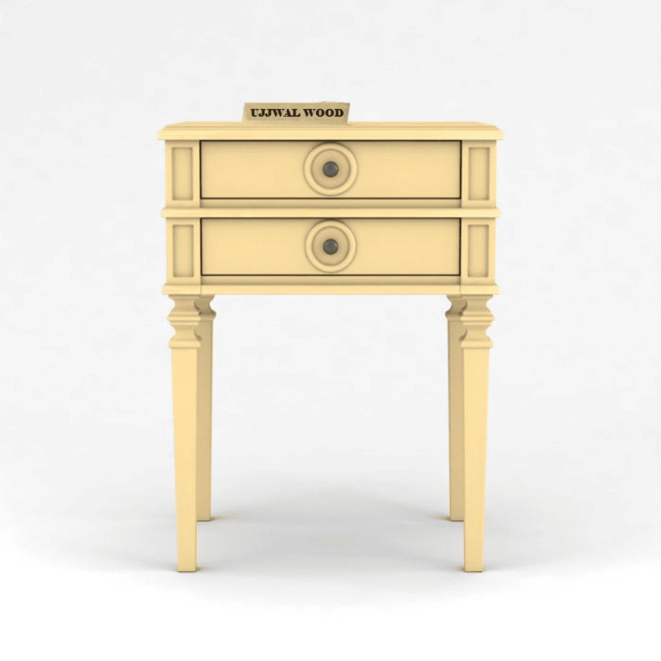 Maze Mango Wood Side and End Table in Yellow Finish