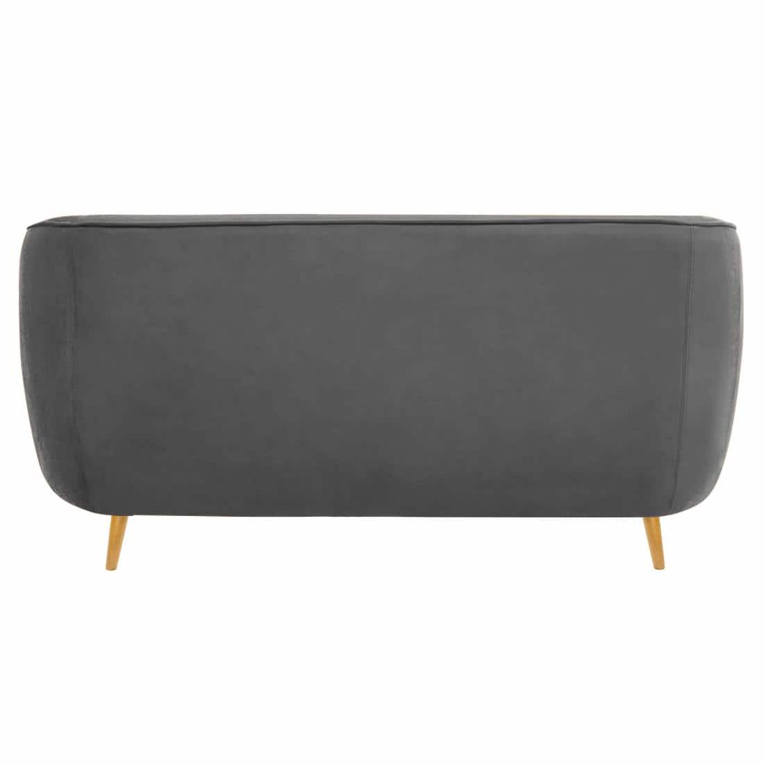 Nero Velvet 2 Seater Sofa in Dark Grey Colour