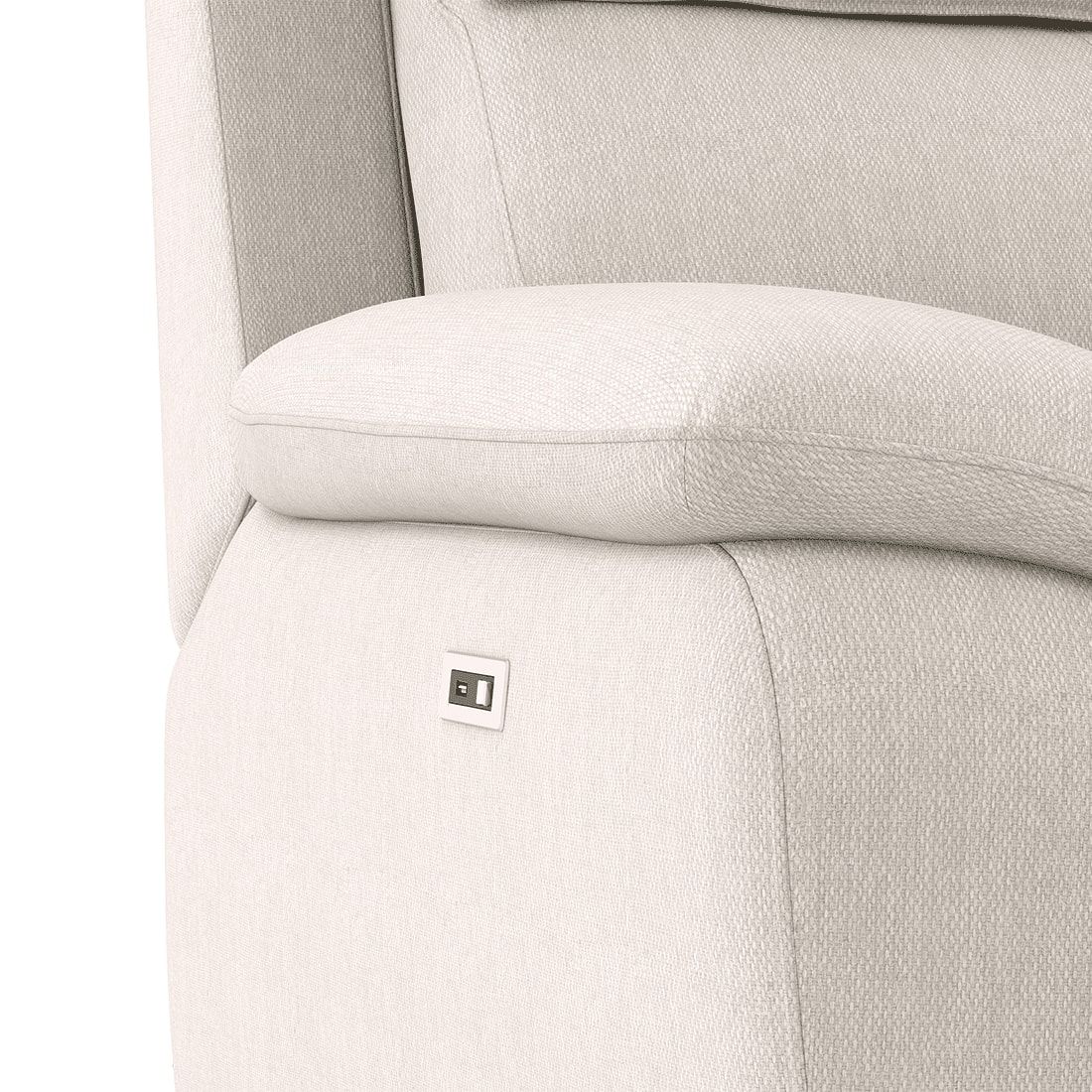 Emila Right Aligned Three Seater Sectional Recliner in Cream Colour