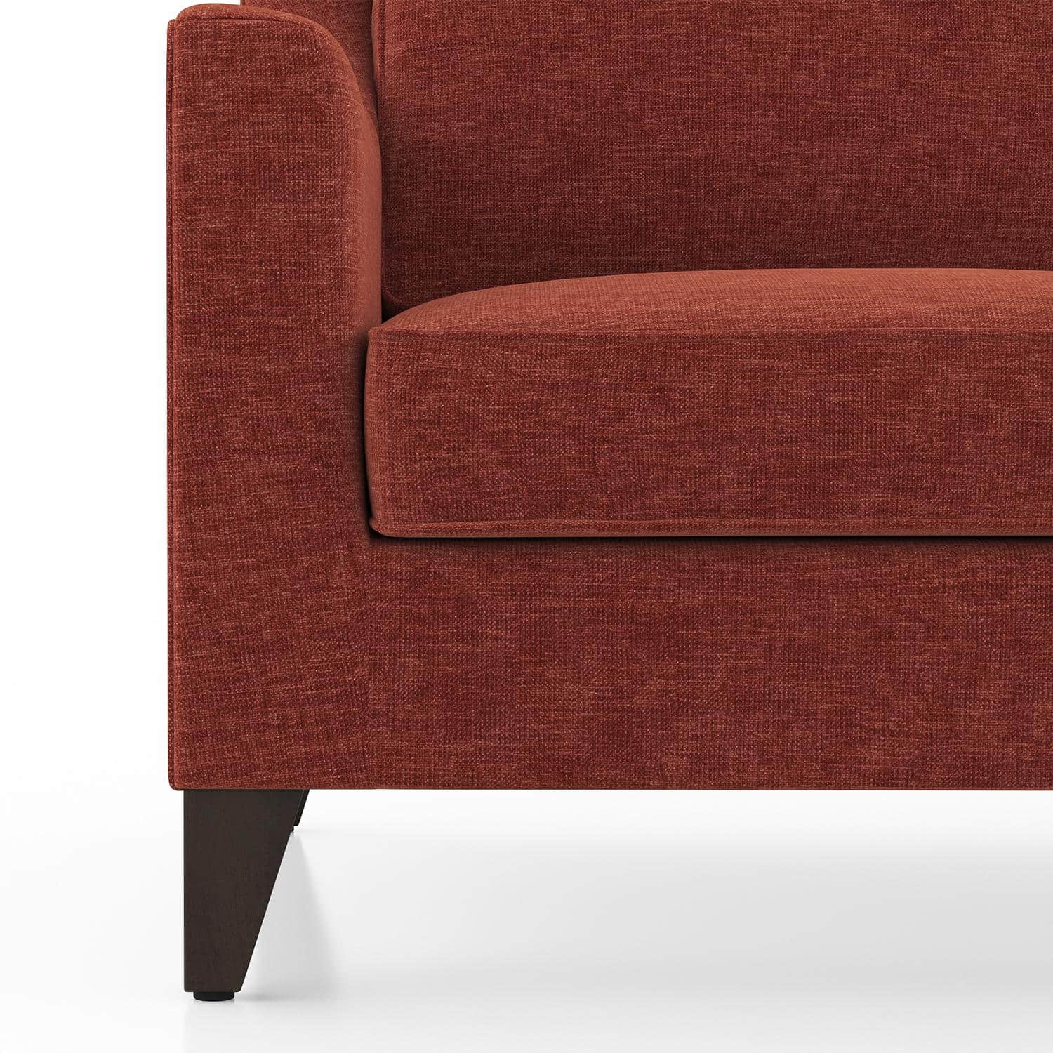 Abbey Sofa (Colour : Dark Coral, Cushion : Soft, Seating Capacity : 2 Seater)