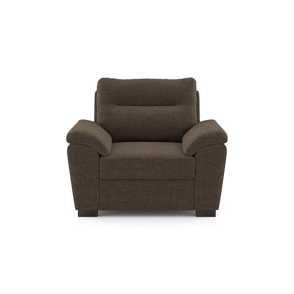 Adelaide Essential 1 Seater Fabric Sofa in Daschund Brown Colour