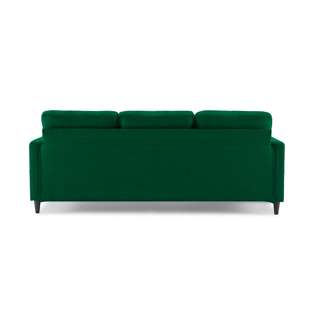 Monznij Sectional Fabric Sofa - Green