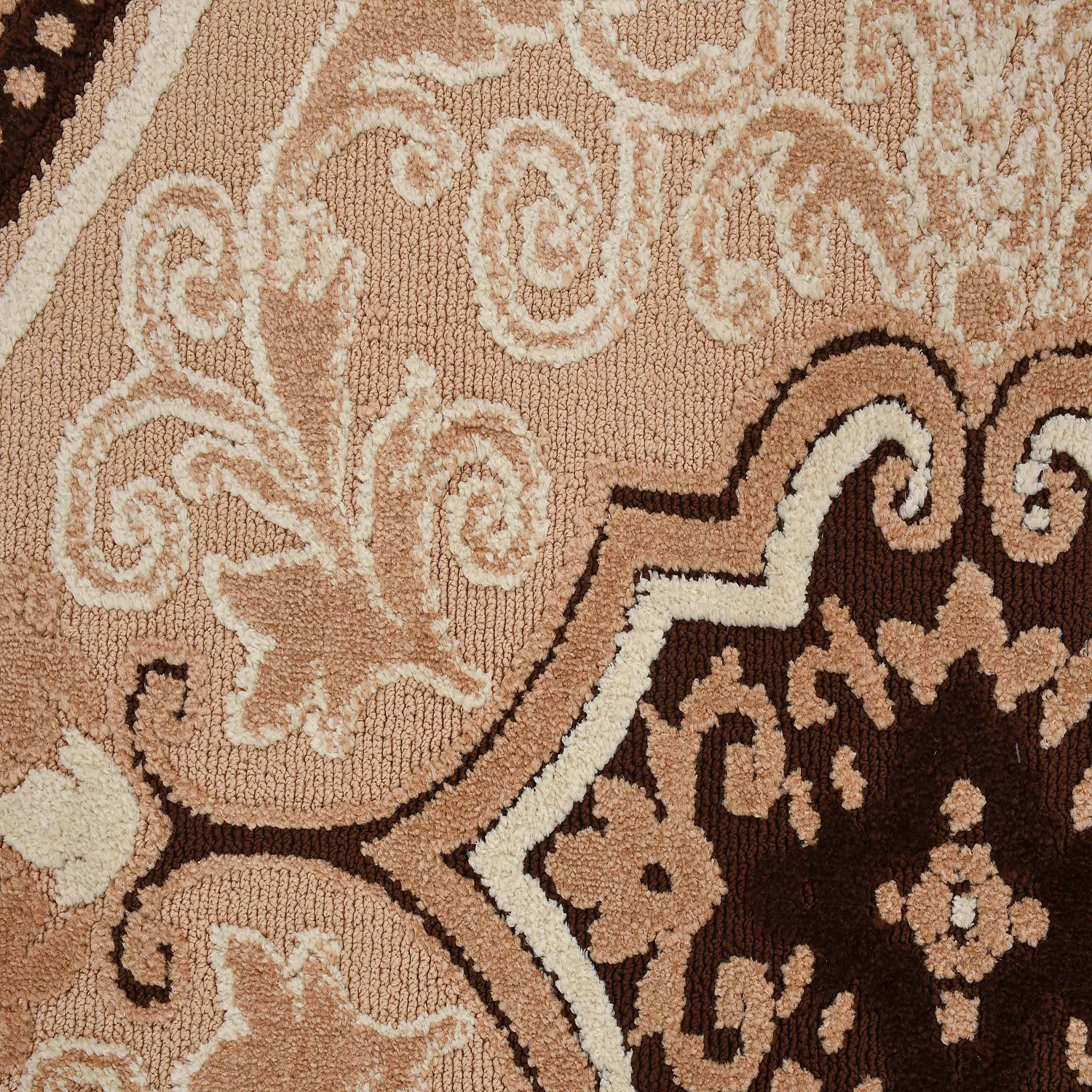 Multicolor Traditional Machine Made Polyester 5 X 7 Feet Carpet