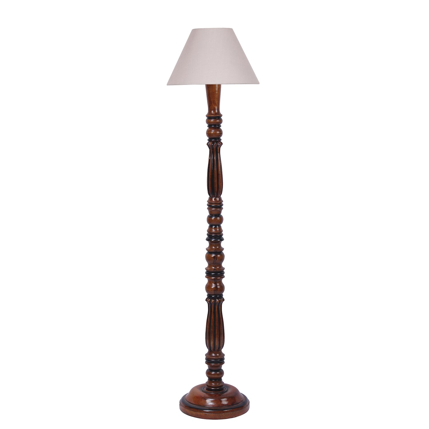 Devansh Wooden Floor Lamp