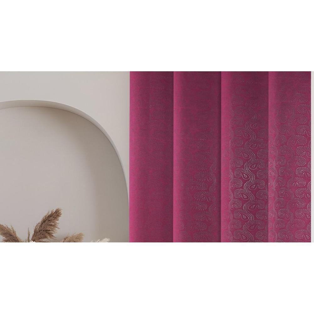 Floral Emboss Pack of 2 Blackout Window Curtains
