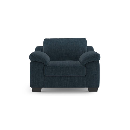 Esquel Premium 1 Seater Fabric Sofa in Indigo Blue Colour - Urban Ladder