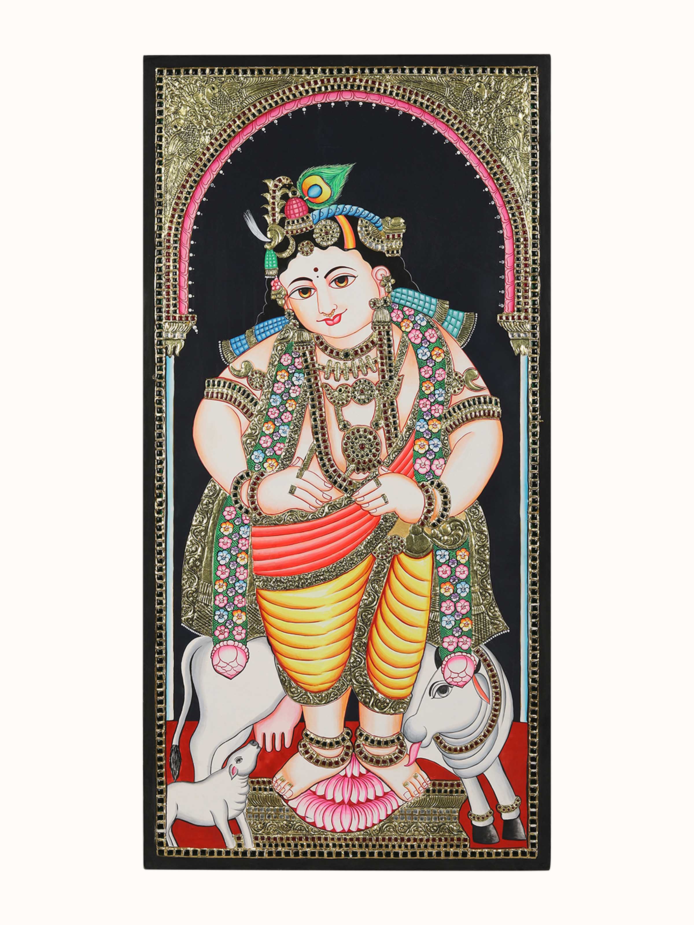 Vitobha Krishna Thanjavur Painting