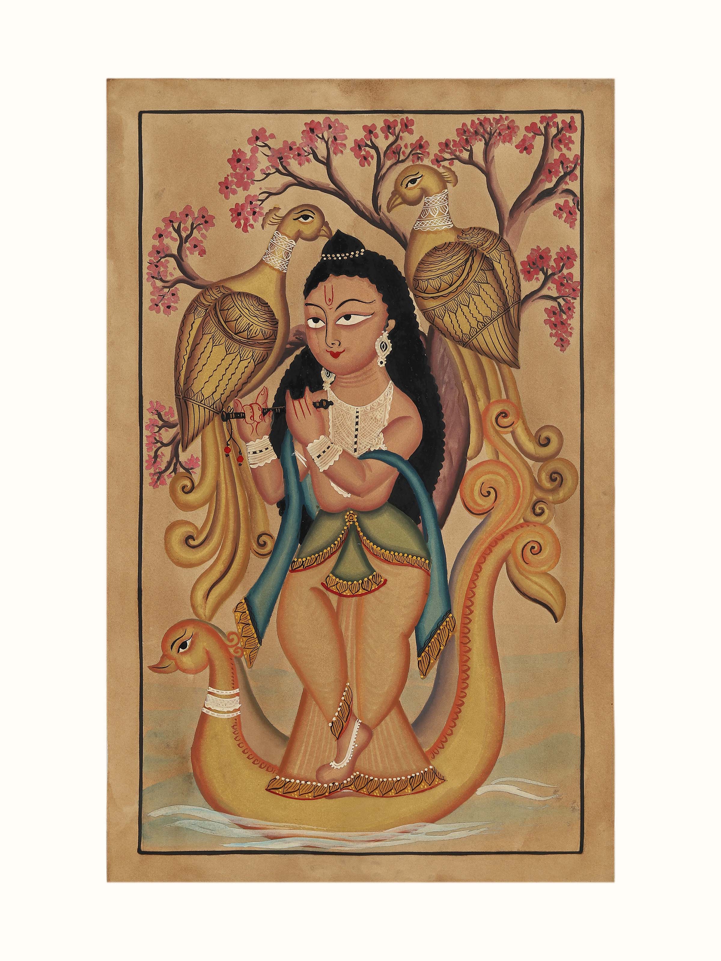 Front view of Shree Krishna Kalighat Painting