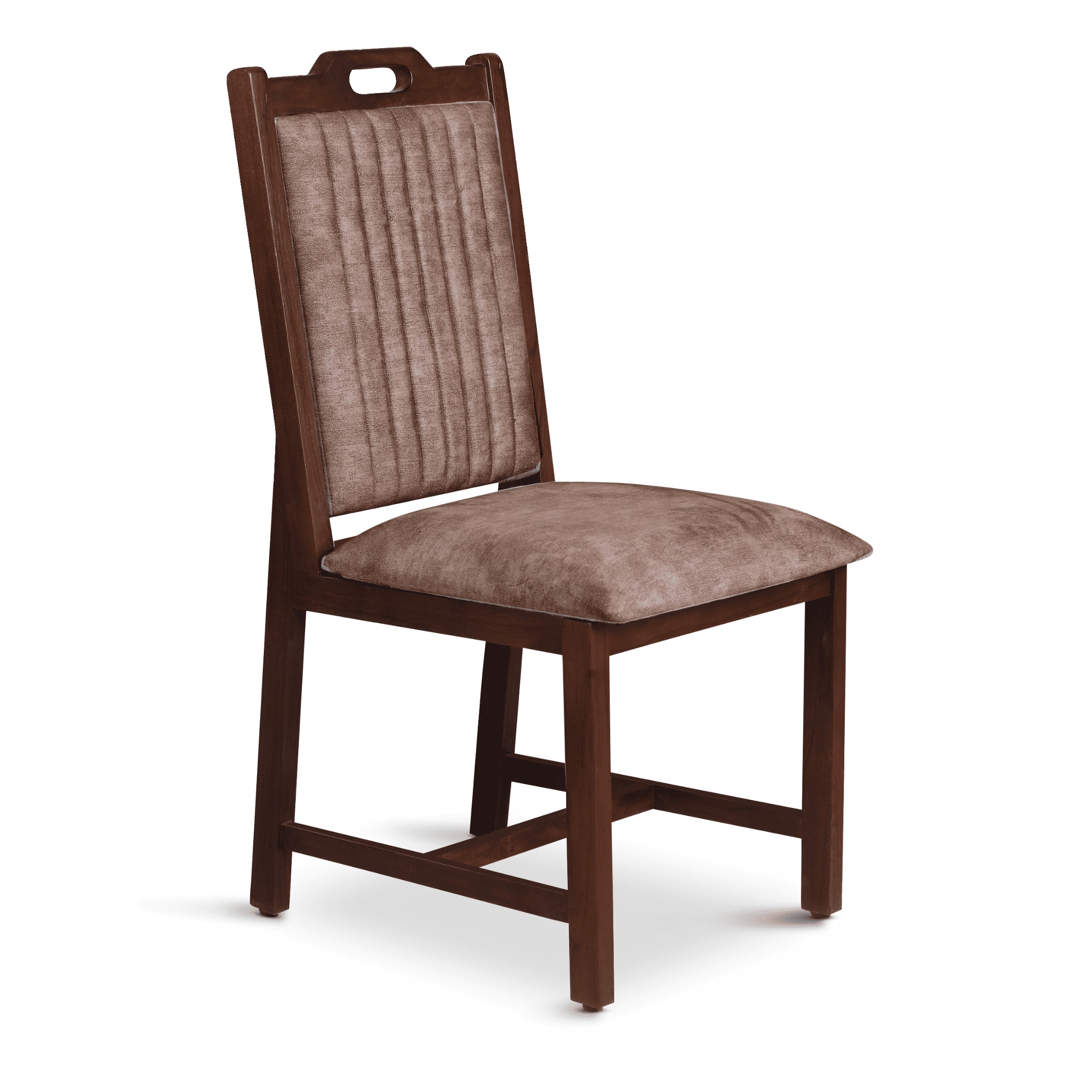 Globally Indian Compact Wooden 6 Seater Dining Table Set – Comfortable 6 Upholstered Seat and Back in Brown Sapphire