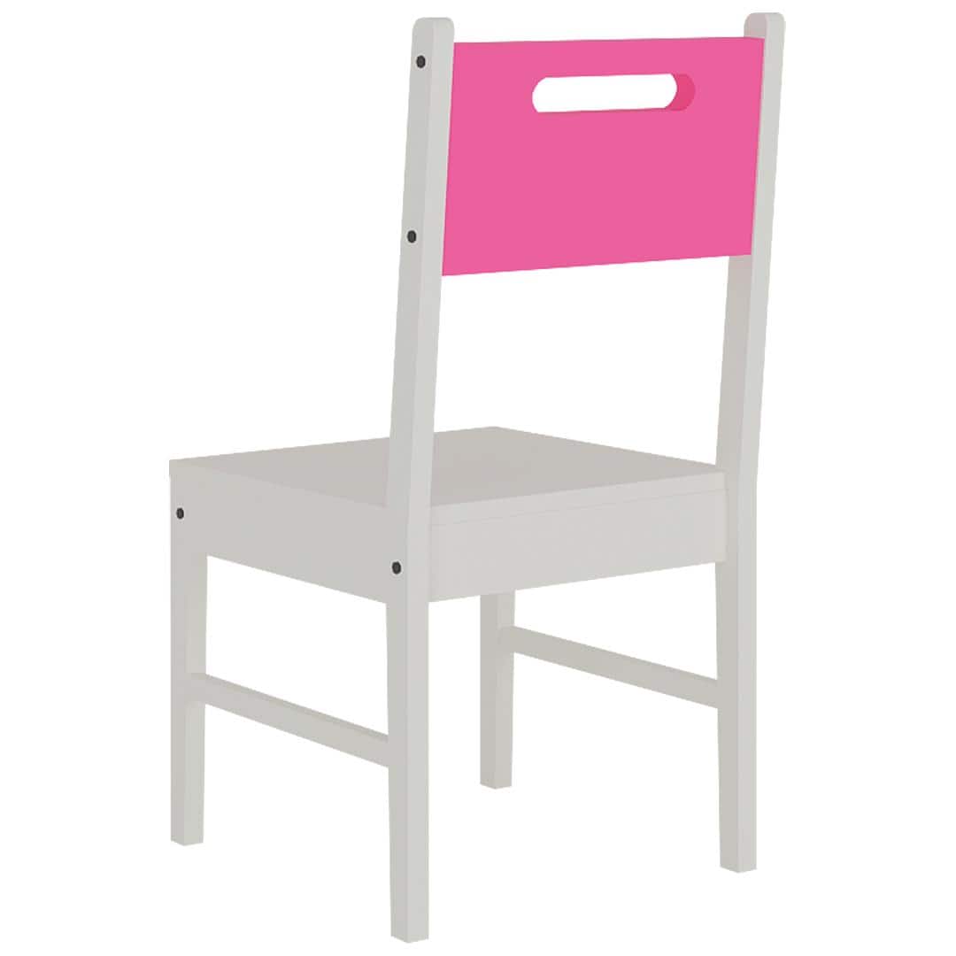 Celestia Kids Study Set with Desk Bookshelf and Wooden Chair in Barbie Pink Colour