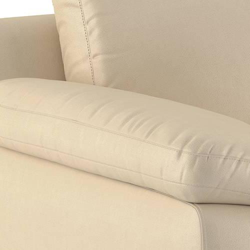 Esquel 3 Seater Leatherette Sofa in Cream Colour