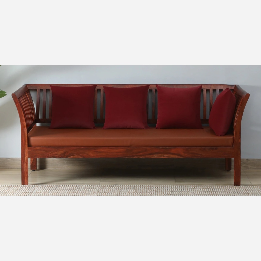Urdhan 3 Seater Sofa in Honey Finish