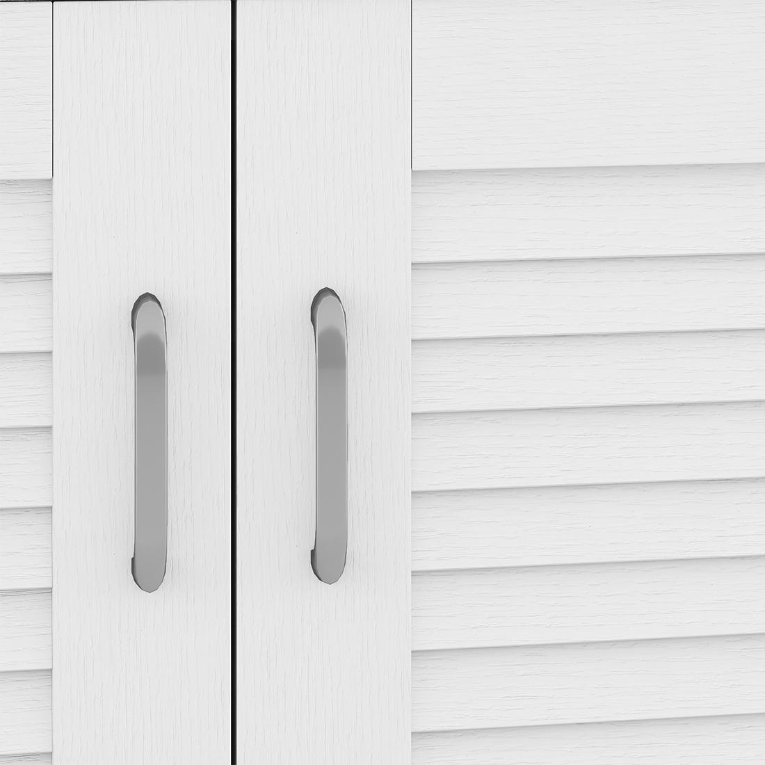 Bennis 25 Pair Shoe Rack in White Finish