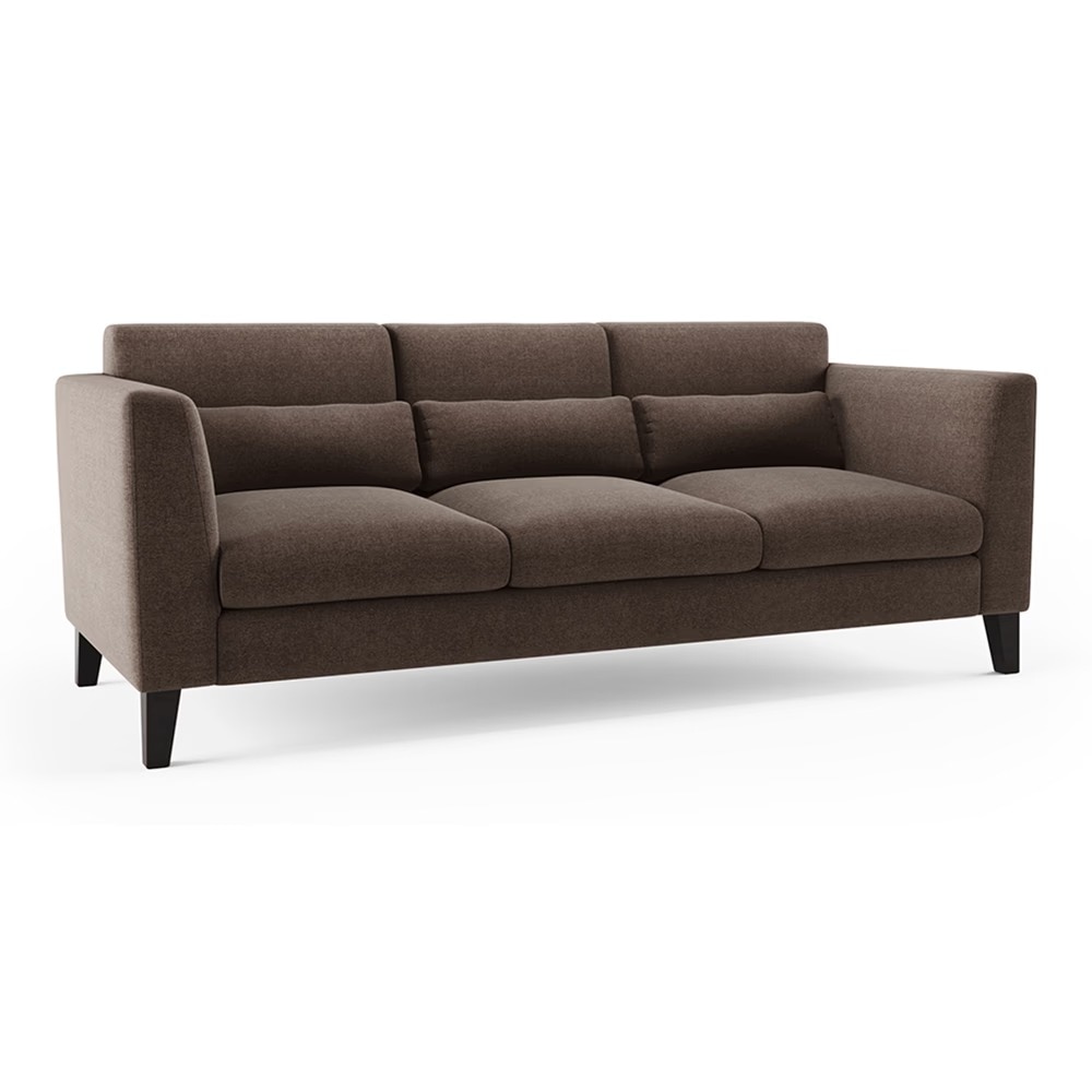 Lewis Sofa (Colour : Daschund Brown, Cushion : Hard, Seater : 3+1+1)