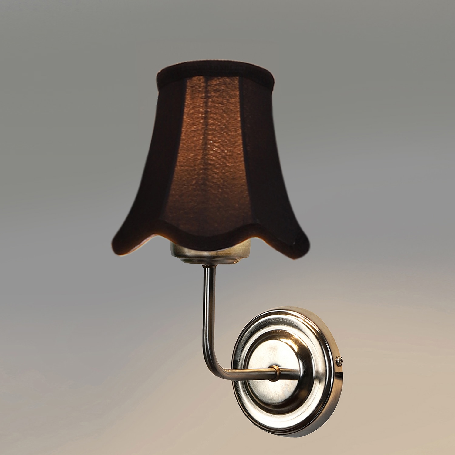 Devansh Steel  Wall Mounted Lamp With Cotton Off Black Shade