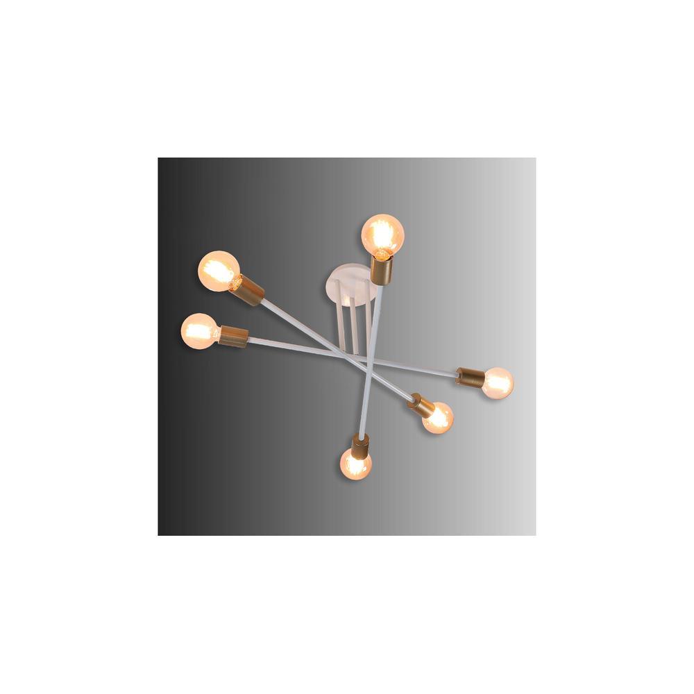 Six Head Sputnik White Mordern Chandelier