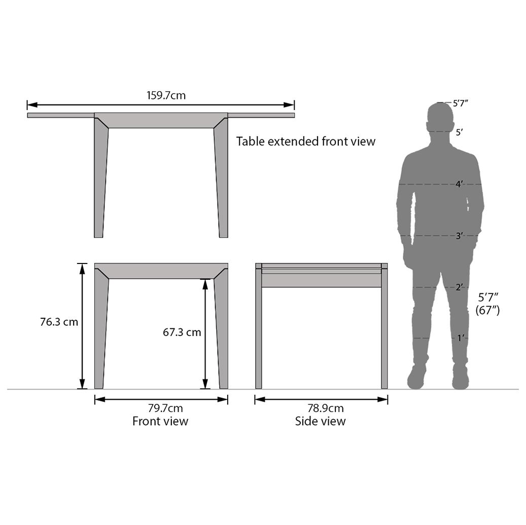 Murphy 6 Seater Dining Table In Dark Walnut Finish