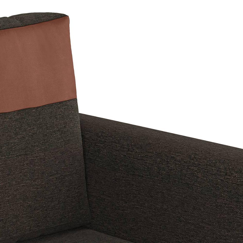 Hugo 3 Seater Fabric Sofa (Cedar Brown)