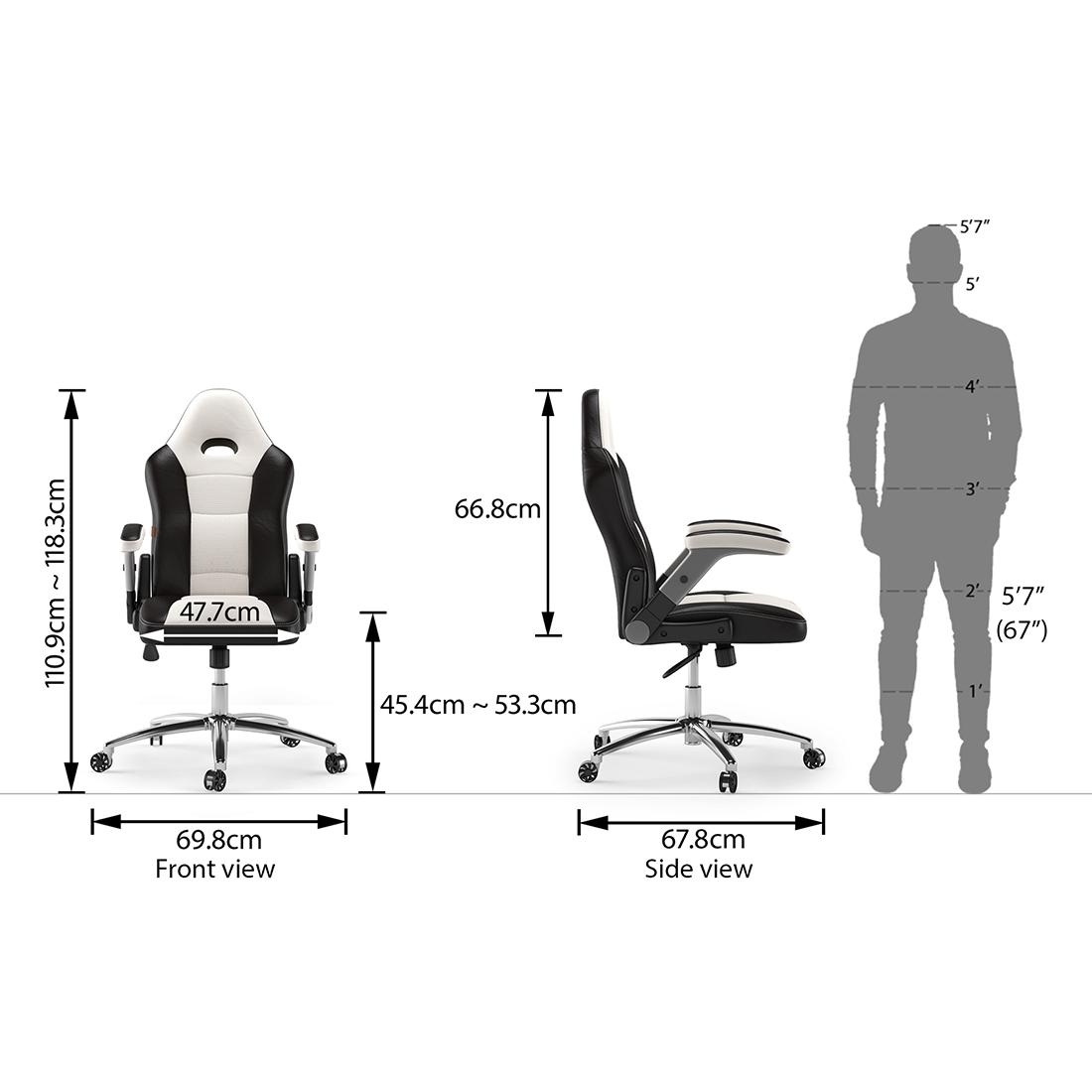 Mika Leatherette Study Chair in White Colour