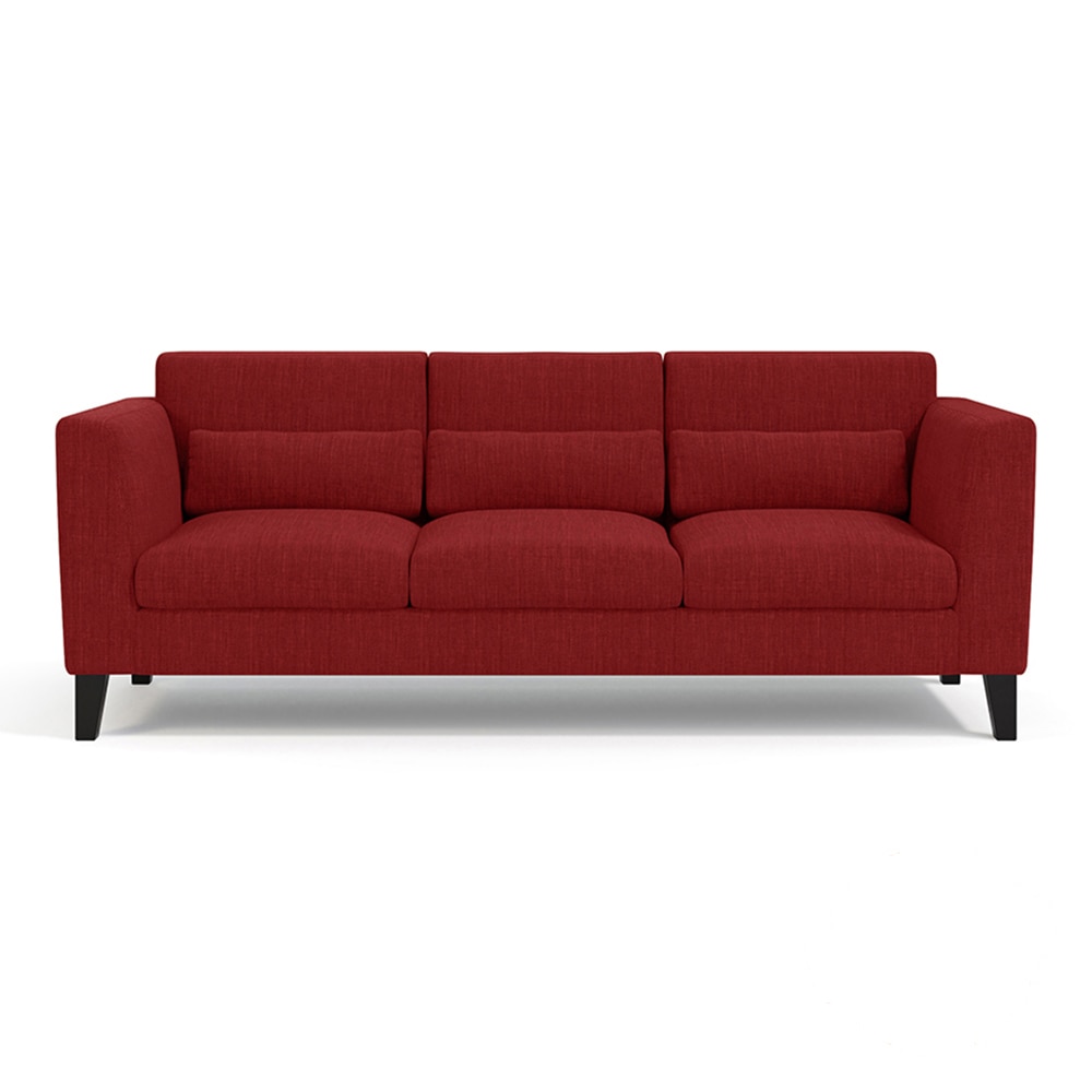 Lewis Sofa (Colour : Salsa Red, Cushion : Hard, Seater : 3+2)