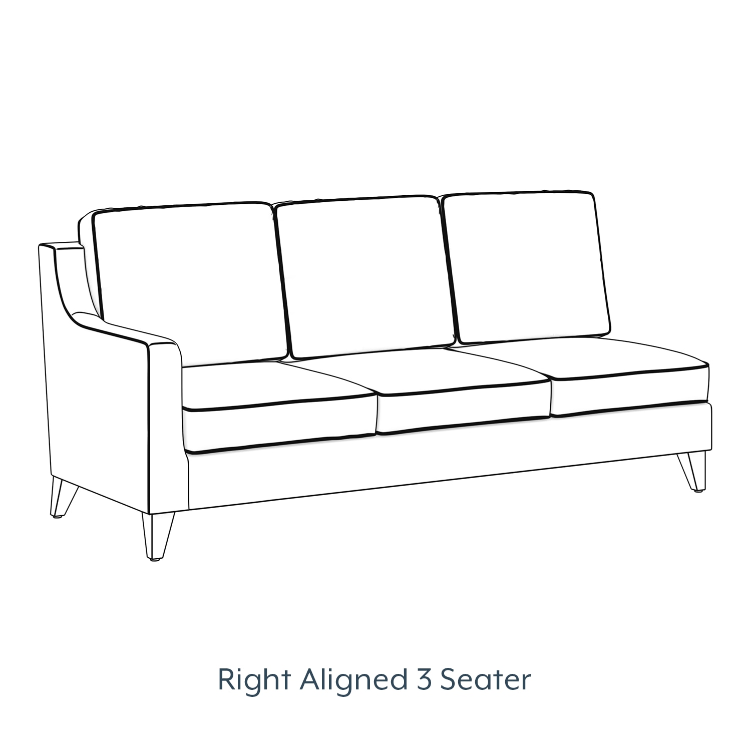 Abbey Sectional Sofa (Colour :Dark Earth, Cushion:Hard, Seating Capacity : Right Aligned 3 Seater) - Urban Ladder