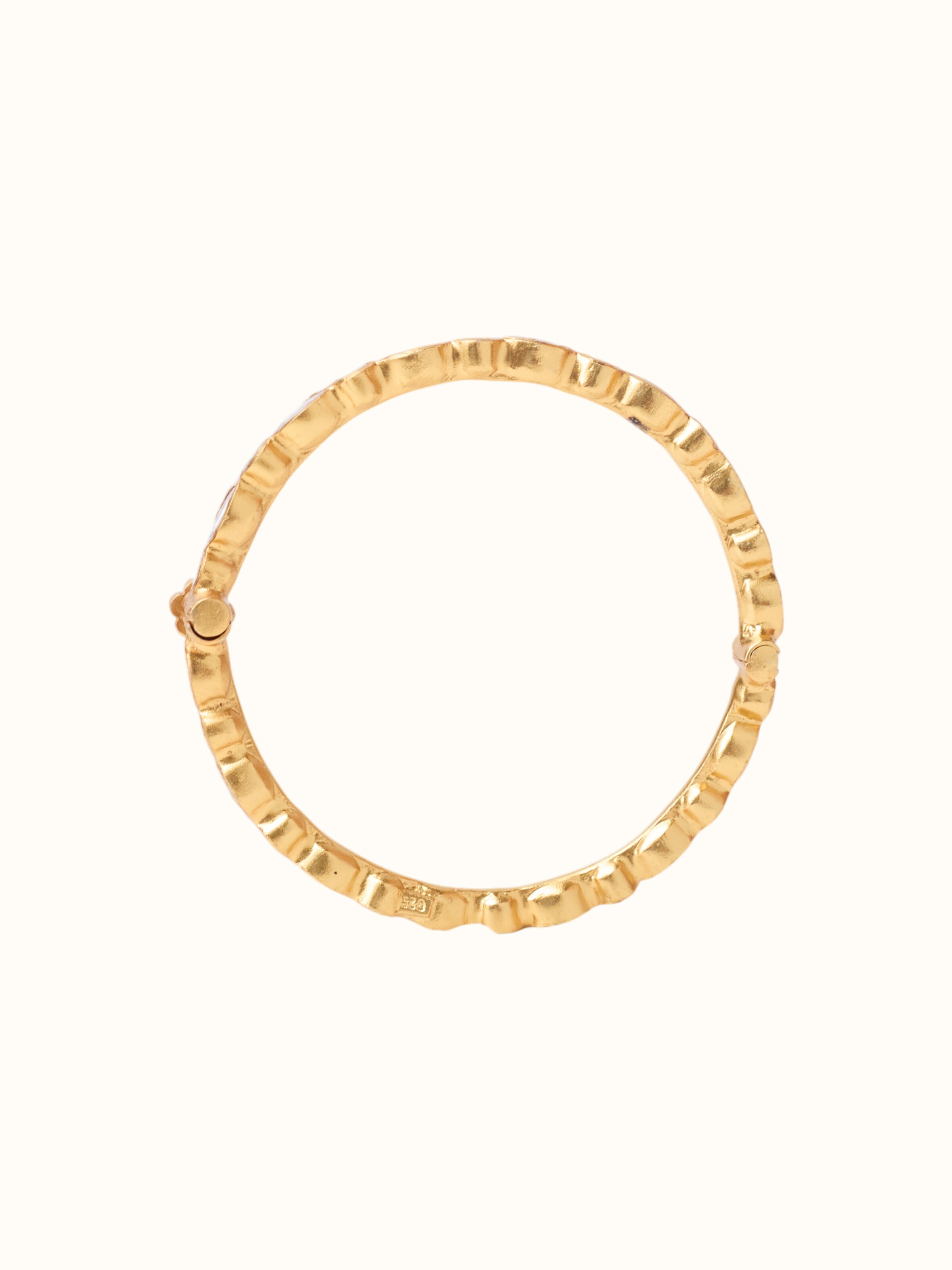 Silver Smithing Gold Plated Bangle